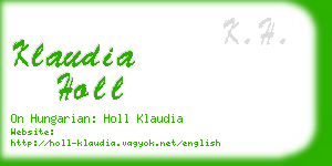 klaudia holl business card